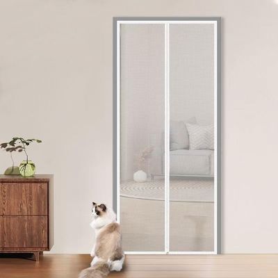BANTASE Pet Screen Door with Zipper, Cat-Resistant Mesh Door
