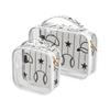 Amooorous 2-Pack Black and White Baseball Clear Hanging Toiletry Bags view 1