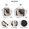 Amooorous Marble-Textured Toiletry Bags, Clear, Black, Cream, Pink and Gold, TSA-Compliant, Reusable, 2-Pack view 4