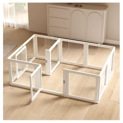 Extra-Wide Pet Gate and Dog Playpen, Expandable Plastic Puppy Pen, Whelping Box