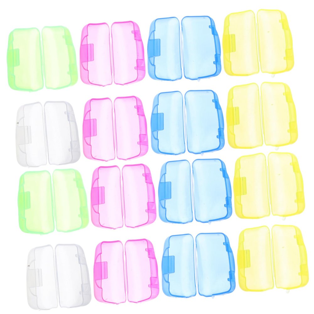 GANAZONO 20-Piece Travel Toothbrush Head Covers for Manual and Electric Toothbrushes