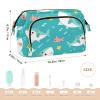Foiosoh Cartoon Makeup Bag, Waterproof Travel Toiletry Bag, Fish and Star Blue view 2