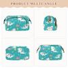 Foiosoh Cartoon Makeup Bag, Waterproof Travel Toiletry Bag, Fish and Star Blue view 3