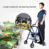 AYCDL 4-Wheel Folding Rollator Walker with Seat and Bag view 3