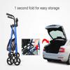 AYCDL 4-Wheel Folding Rollator Walker with Seat and Bag view 4