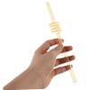 Reusable Yellow Glass Straws, Heat-Resistant with Twist Design view 4