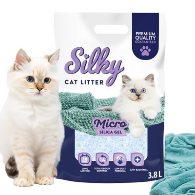 Silky Micro Silicate Cat Litter 3.8L