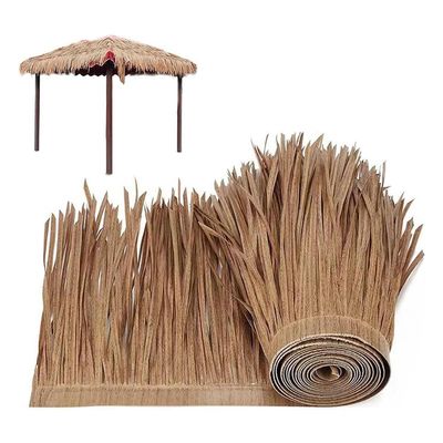 pujindu Thatch Roof, Artificial Palm Thatch Rolls, Waterproof Cuttable Tiki Thatch for Garden Patios (0.5 x 1 m/13 pcs)