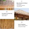 pujindu Thatch Roof, Artificial Palm Thatch Rolls, Waterproof Cuttable Tiki Thatch for Garden Patios (0.5 x 1 m/13 pcs) view 4