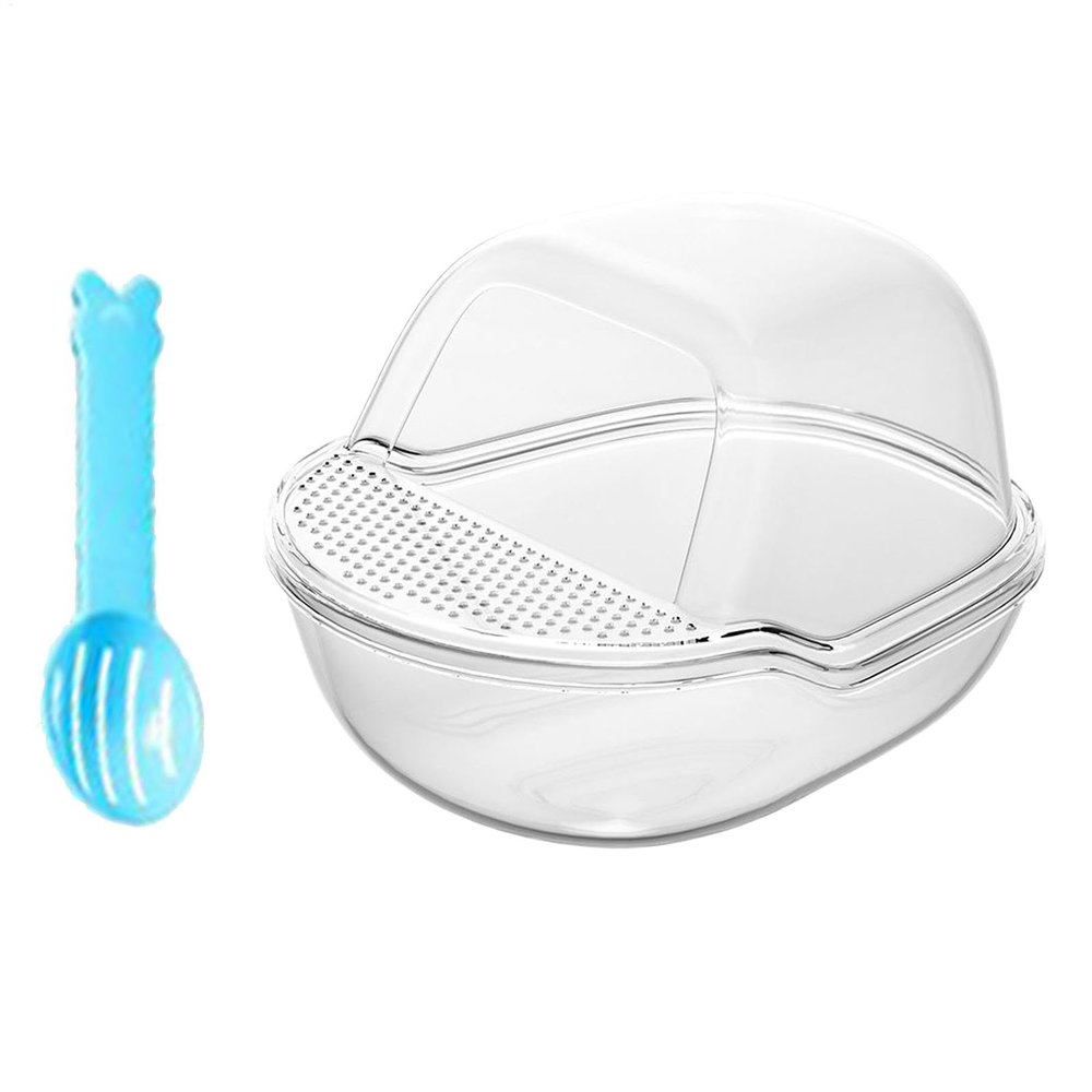 Transparent Hamster Sand Bath with Scoop