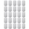 25 Aluminum Dog Tag Blanks, Silver, Small Blank Tags view 1