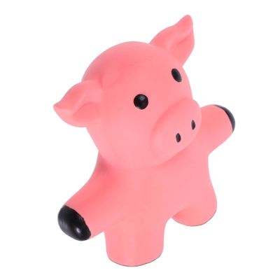 Kisangel Latex Pig-Shaped Squeaky Chew Toy for Small Dogs