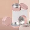 YANCAER 20-Pack 20 ml Round Aluminum Tins with Slip-On Lids, Matte Pink, Ø45 mm x H19 mm view 3