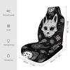 LMHLDSC Car Seat Cover, Full Protection, Seat Cushion Cover, Skull Cat Moon Gothic, Non-Slip, Fits Most Cars view 2