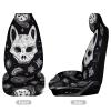 LMHLDSC Car Seat Cover, Full Protection, Seat Cushion Cover, Skull Cat Moon Gothic, Non-Slip, Fits Most Cars view 3