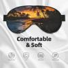 Dusk Coconut Trees Sleep Mask, Light-Blocking Eye Mask for Women and Men view 3