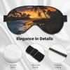 Dusk Coconut Trees Sleep Mask, Light-Blocking Eye Mask for Women and Men view 4