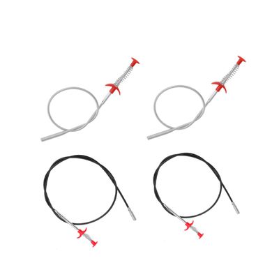 Stainless Steel Drain Cleaning Tool, 4-Piece, Flexible