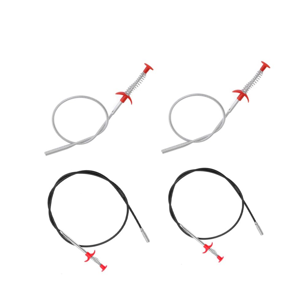 Stainless Steel Drain Cleaning Tool, 4-Piece, Flexible