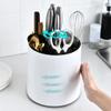 360-Degree Rotating Kitchen Utensil Holder with Separate Compartments and Weighted Base view 1