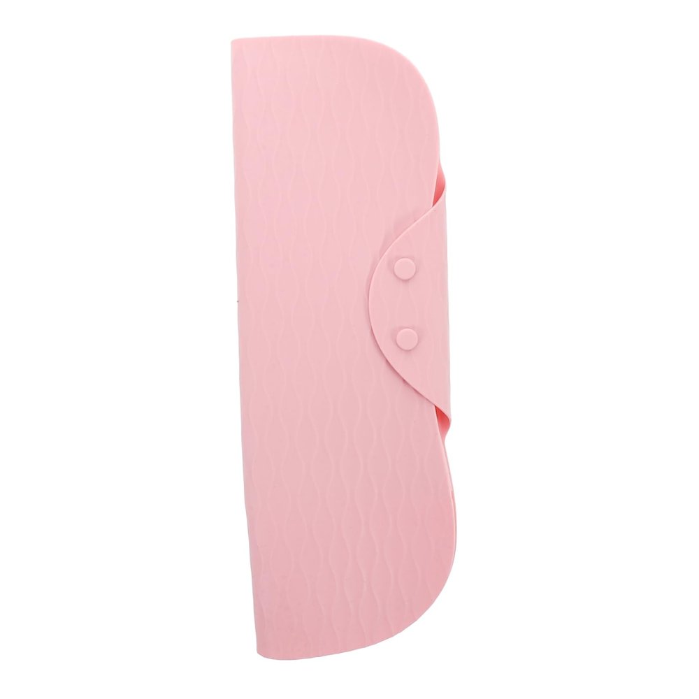 Foldable Silicone Curling Iron Case, Heat-Resistant, Pink