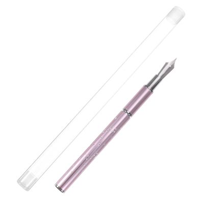 Multifunctional Nail Art Pen Set with Long Handle, Lightweight Metal, Pink