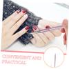 Multifunctional Nail Art Pen Set with Long Handle, Lightweight Metal, Pink view 4