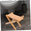 2-Pack Folding Toilet Stool for Adults, Bamboo, Beige view 4