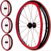 24-Inch Silicone Wheelchair Push Rim Covers, Wear-Resistant, Improved Grip and Traction, Red, 22-Inch view 1
