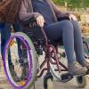 24-Inch Silicone Wheelchair Push Rim Covers, Wear-Resistant, Improved Grip and Traction, Red, 22-Inch view 3