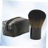 Black Portable Makeup Brush Set with Storage Bag, 1 Set view 4