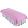 Fitted Massage Table Cover with Face Hole, Waterproof and Oil-Resistant, Pink, 220 × 118 cm view 1