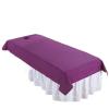 Fitted Massage Table Cover with Face Hole, Waterproof, Purple, 220x1 view 1