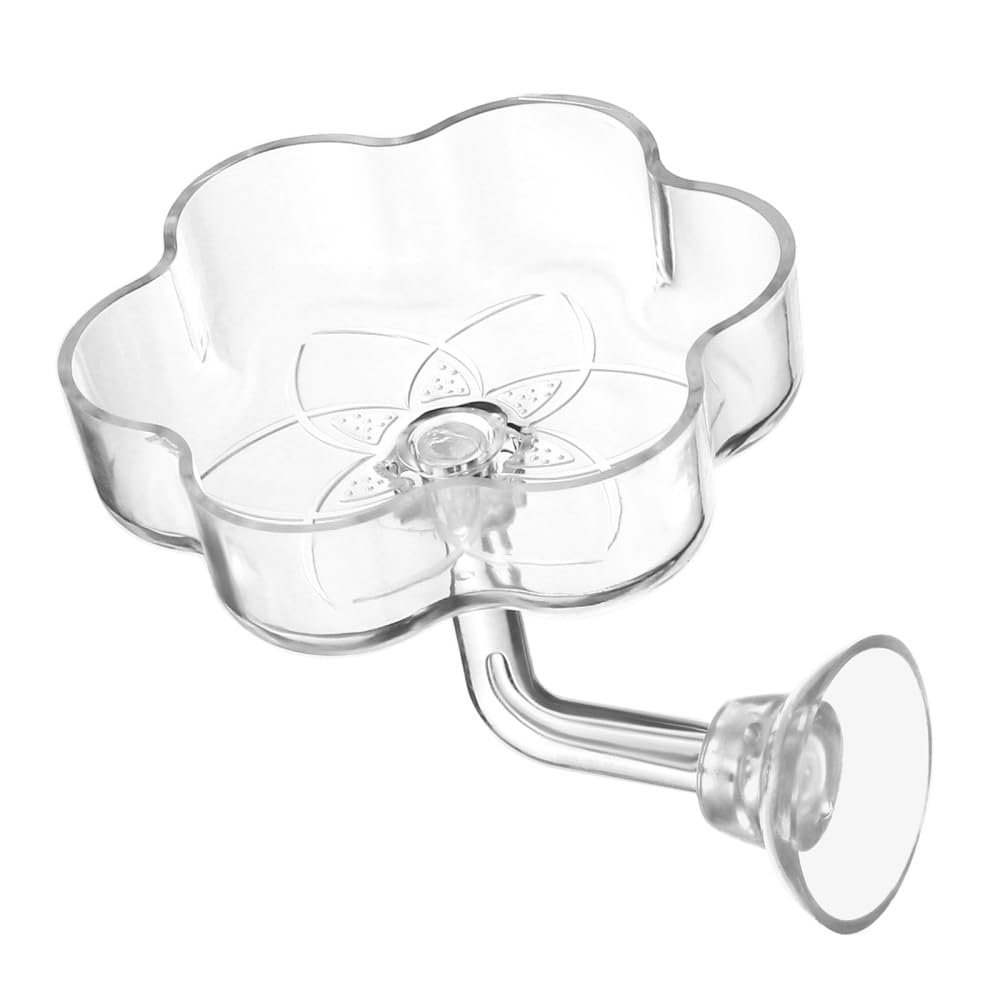 Shrimp Feeding Bowl, 1 Piece Acrylic Shrimp Feeder with Suction Cup