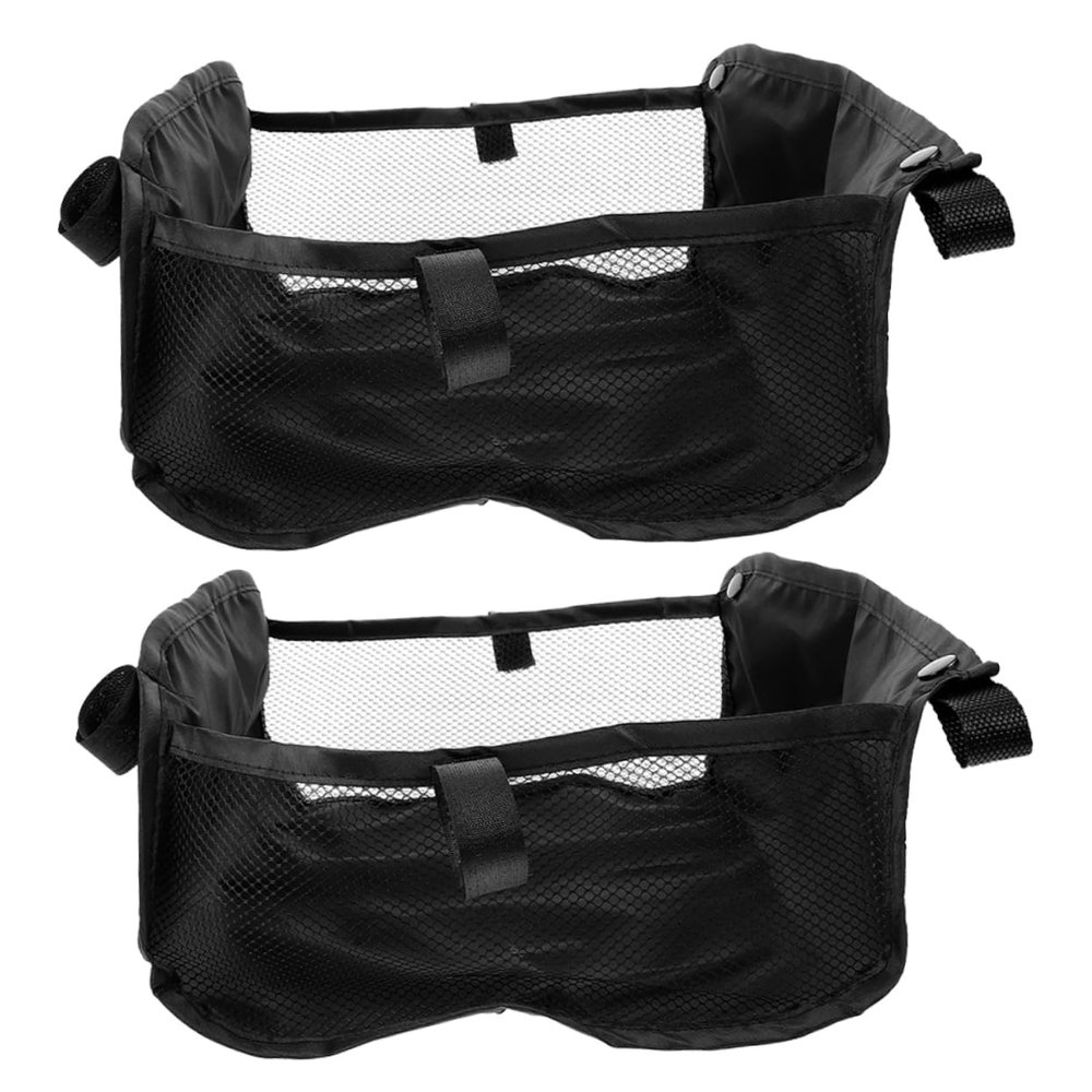 Abaodam Stroller Organizer, 2-Pack, Oxford Fabric, Black