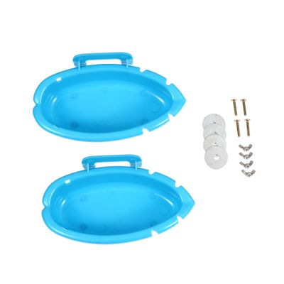 EXAOMBLE Plastic Parrot Bird Baths, 2-Pack, for Stress Reduction