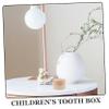 PartyKindom Wooden Baby Tooth Keepsake Box with Lid view 2