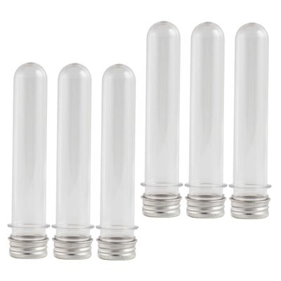 Beavorty Plastic Shoelace Organizer and Dustproof Shoelace Holder, 6-Pack with Lids, Clear Storage Tubes, Portable Design