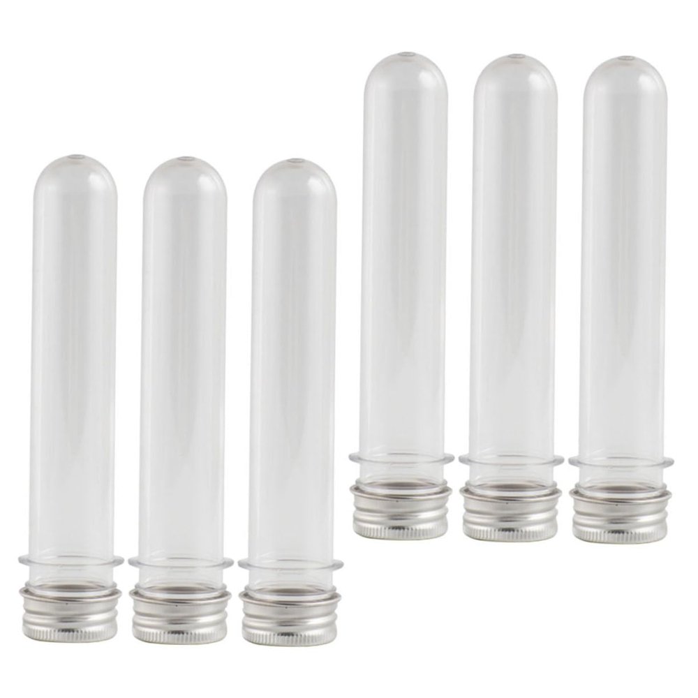 Beavorty Plastic Shoelace Organizer and Dustproof Shoelace Holder, 6-Pack with Lids, Clear Storage Tubes, Portable Design