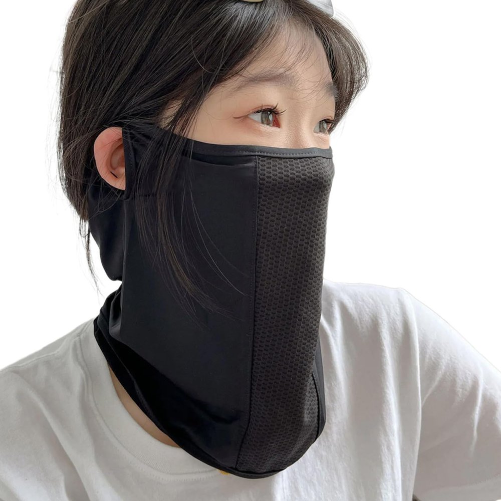 Hrtyvhin Sunshade Neck Gaiter Face Cover Shield Mask for Mountaineering and Outdoor Use, Solid Color