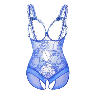 Sexy Women's Babydoll Lingerie with Push-Up Bra and Thigh-High Stockings
