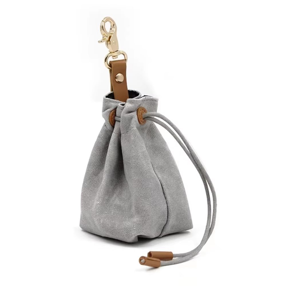 NJTHNTJR Dog Treat Bag, Portable Training Pouch with Drawstring, Waterproof - Ideal for Walks and Outdoor Activities