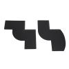 Black Plastic Beard Shaping Template with Ruler for Trimming and Styling Facial Hair view 1