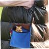 Small Animal Carrier Bag with Shoulder Strap, Breathable Cotton, Blue view 4