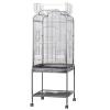 ZXTRYBHD Transparent PVC Bird Cage with Pull-Out Tray, Black view 1