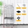 ZXTRYBHD Transparent PVC Bird Cage with Pull-Out Tray, Black view 2