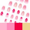 Short Round Press-On Nails with Flower and Star Designs view 3