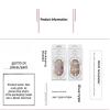 Short Round Press-On Nails with Flower and Star Designs view 4