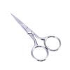 Stainless Steel Eyebrow Scissors, Curved, with Large Finger Rings view 1