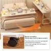 Adjustable Overbed Table, Rolling Laptop Desk for Home Office, Wood, 120 cm view 3